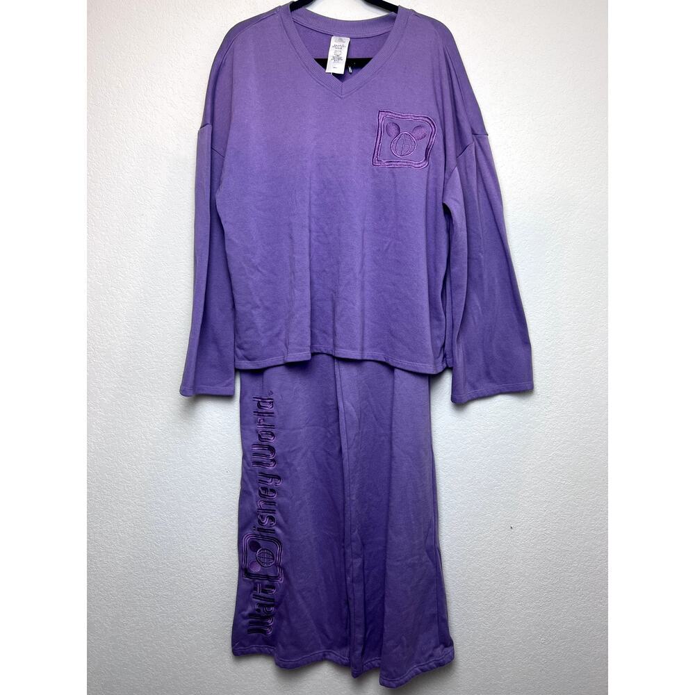 NWOT Cozy Disney Parks Purple Lounge Set Women's Size Large,